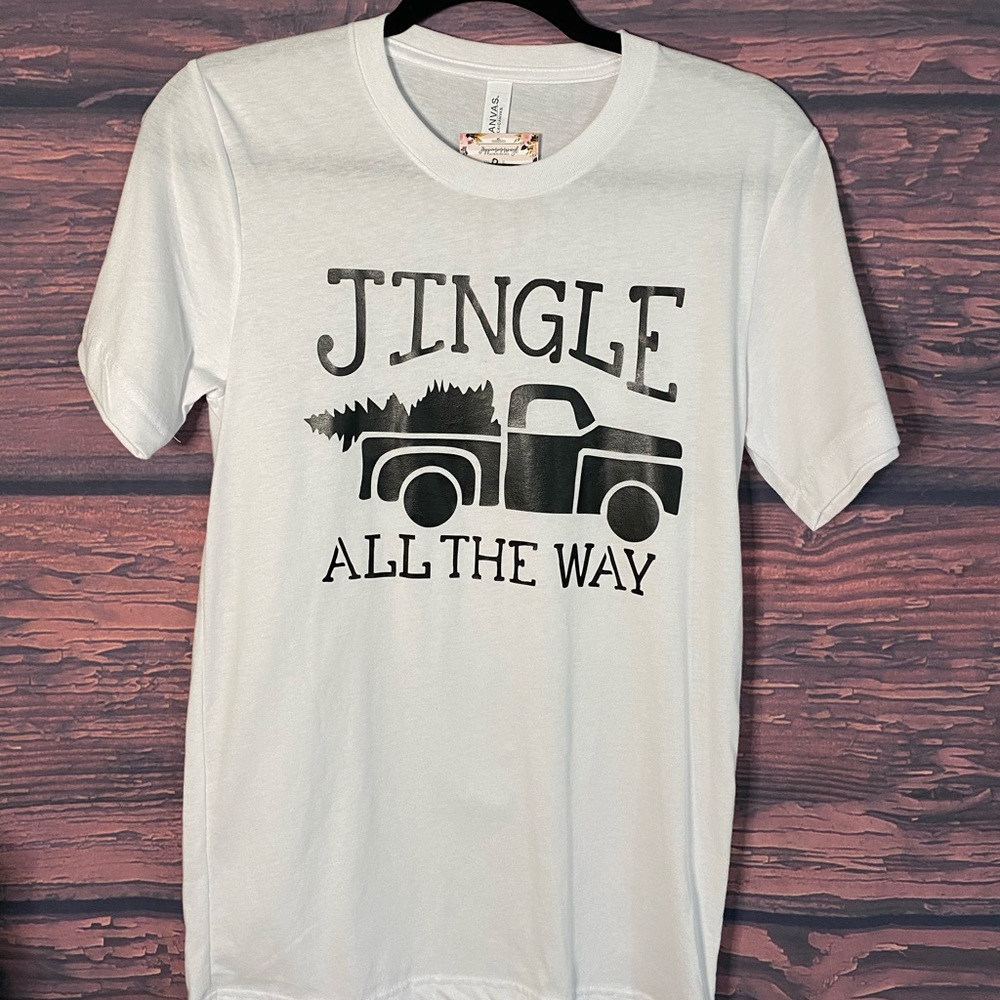 Jingle all the way Bella canvas tee